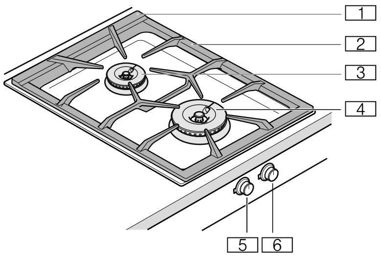 GAGGENAU VG425111F - VG425115F - VG425111F - Gaskookplaat - 1
