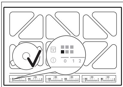 AEG IKE85651FB  -  IKE85651IB - Posizioni delle pentole e indicatori delle zone - 2