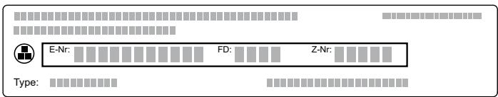 GAGGENAU VG491211  -  VG491215 -  VG491211 - E-Nummer und FD-Nummer - 1