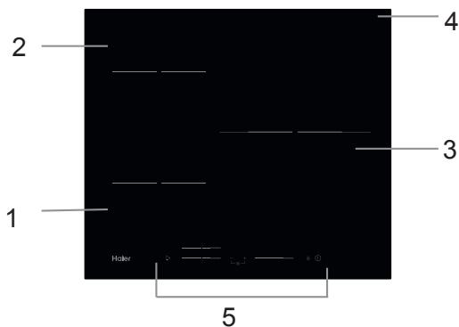 HAIER HAIDSJ63MC  -  HAIDSJ63MC - Diagramme de la table de cuisson à induction - 1