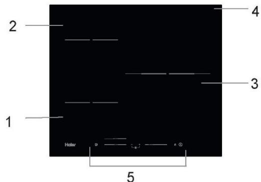 HAIER HAIDSJ63MC  -  HAIDSJ63MC - Δiáγραμα επαγωγικής εστίας: - 1
