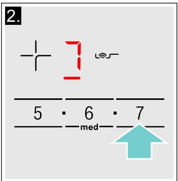 BOSCH PVS775FC5E - Selecting a hotplate and heat setting - 2