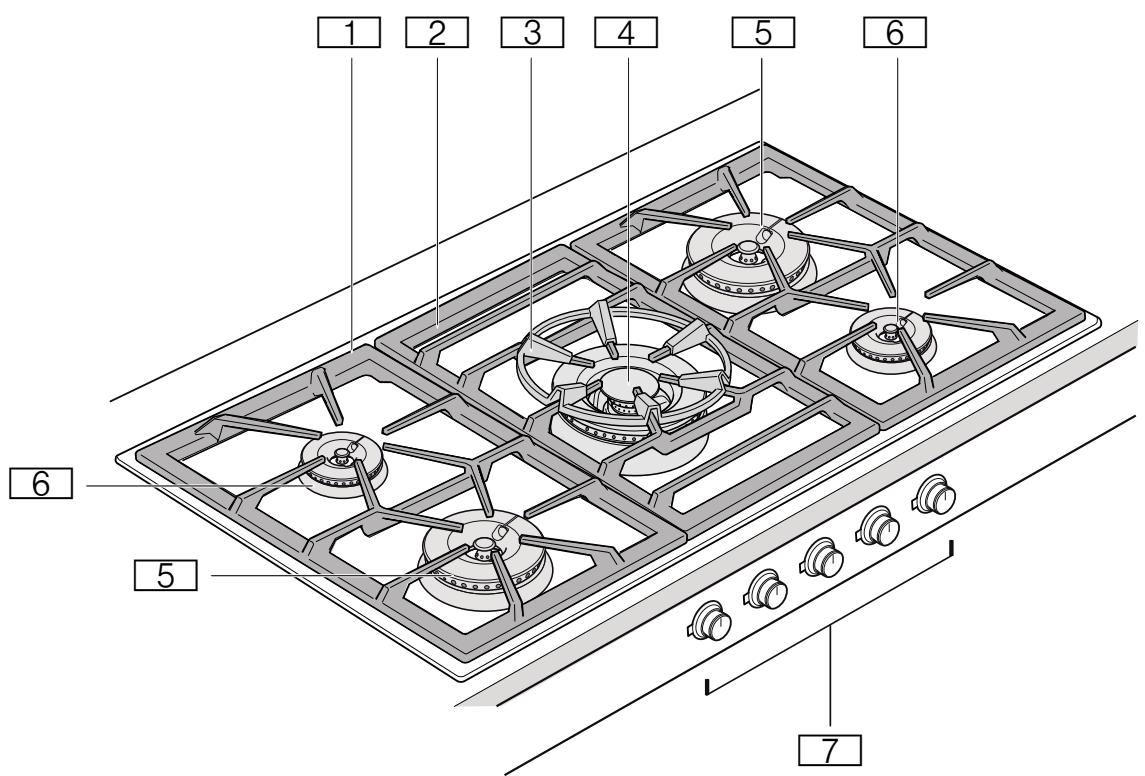 GAGGENAU VG491111F  -  VG491115F -  VG491111F - Gaskookplaat - 1