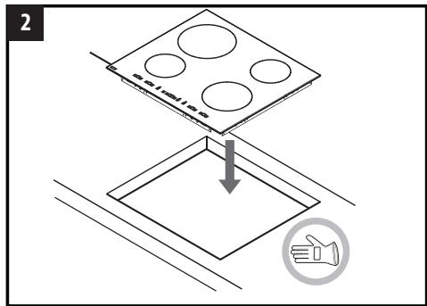 HOTPOINT HR 631 C  -  HR 631 C - MISE EN PLACE DE LA TABLE DE CUISSON - 2