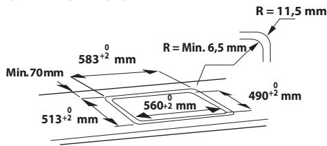 HOTPOINT HR 631 C  -  HR 631 C - DIMENSIONS ET DISTANCES A RESPECTER - 5