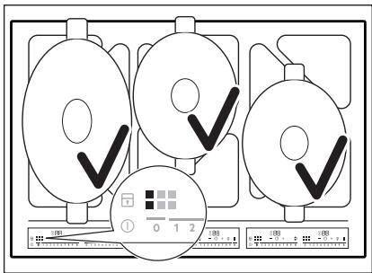 AEG IKK64681FB  -  IKK64681FB - Using the control panel and zone indicators - 6