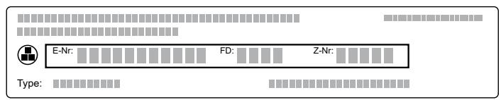 GAGGENAU VG231120F  -  VG231120F - Codice prodotto (E) e codice di produzione (FD) - 1