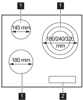 AEG IKB63402FB  -  IKB63402FB - Disposition de las zonas de coccción - 1