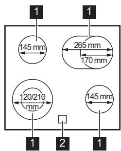 AEG HK634060XB - Cooking surface layout - 1