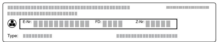 GAGGENAU VP230120  -  VP230120 - E-Nummer und FD-Nummer - 1