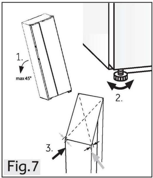 HAIER HSW79F18DIPT - Aligning the appliance - 1