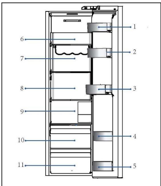 HAIER HSW79F18DIPT - Stockage dans le compartment réfrigérateur - 1