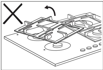 ELECTROLUX KGU64361X - KGU64361X - Removing pan supports - 3