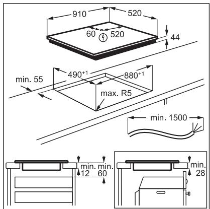 AEG IKE95471FB  -  IKE95474FB - Pripájací kabel - 3