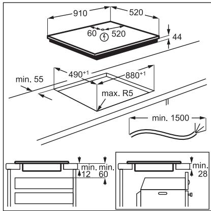 AEG IKE95471FB  -  IKE95474FB - Montering - 3