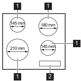 AEG HKI62401CB - Indeling kookplaat - 1