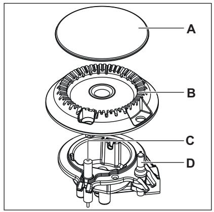 AEG HKB64450NB  -  HKB64453NB -  HKB64450NB - Burner overview - 1