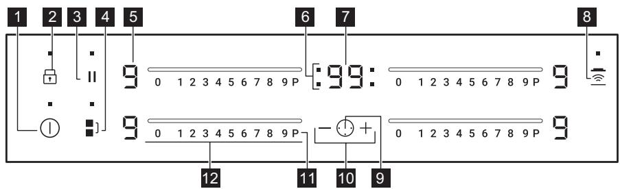 ZANUSSI ZIFN844X  -  ZIFN844K - BEDIENFELDANORDNUNG - 1