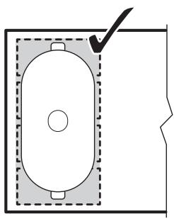 AEG IKE85431FB - Richtige Position des Kochgeschirrs: - 1