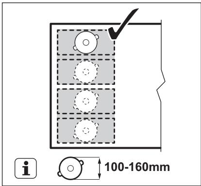 AEG IPE74541FB - Diamètre et position de l'ustensile - 1