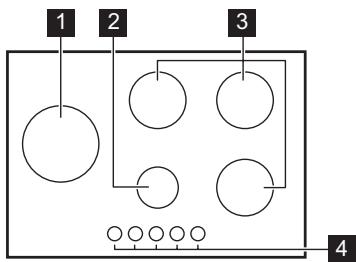 ELECTROLUX EIS6448 - EIS6448 - Description de la table de cuisson - 1