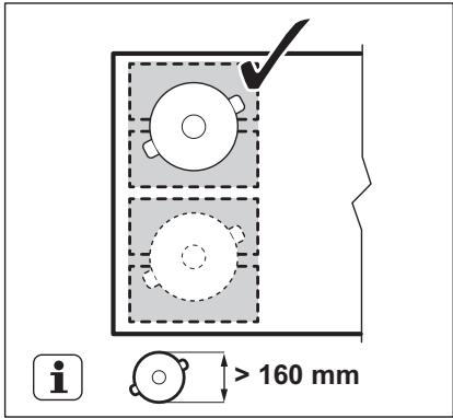 AEG IKE84445XB - IKE84445IB - Diamètre et position de l'ustensile - 2