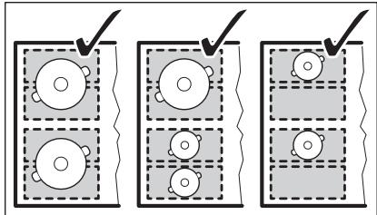 ELECTROLUX EIV85443  -  EIV85443 - Correct cookware position: - 1