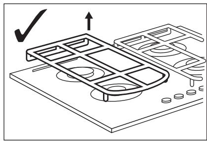 ZANUSSI ZGGN755K - RETRAIT DES SUPPORTS DE CASSEROLE - 2