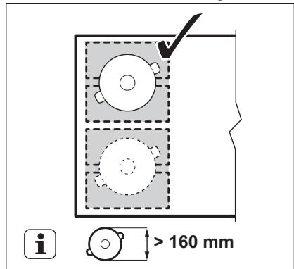 AEG IKE95454XB  -  IKE95454IB - Diameter en positie van het kookgerei - 2