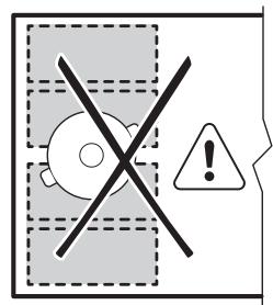 AEG IKE95454XB  -  IKE95454IB - Falsche Position des Kochgeschirrs: - 1