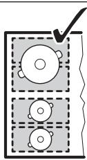 AEG IKE95454XB  -  IKE95454IB - Richtige Position des Kochgeschirrs: - 2