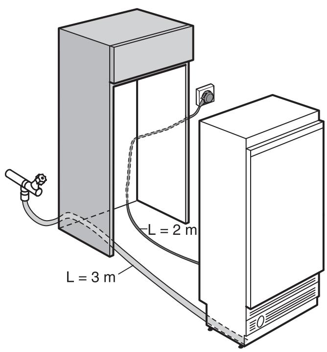 MIELE F 1811 Vi - F 1811 Vi - Appliance door dimensions (opening angle 115^ ) - 3