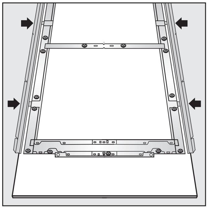 MIELE F 1811 Vi - F 1811 Vi - Securing and aligning the furniture door - 1