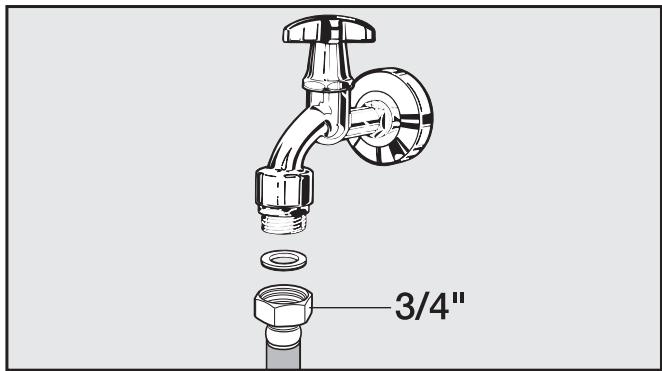 MIELE F 1811 Vi - F 1811 Vi - Preparing for plumbing the appliance into the mains water supply - 1