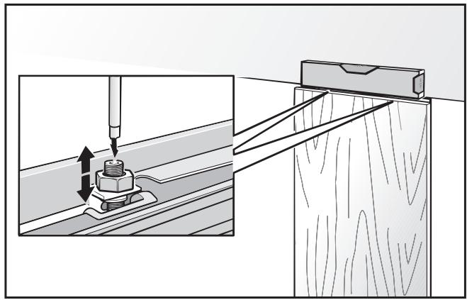 MIELE F 1811 Vi - F 1811 Vi - Securing and aligning the furniture door - 3