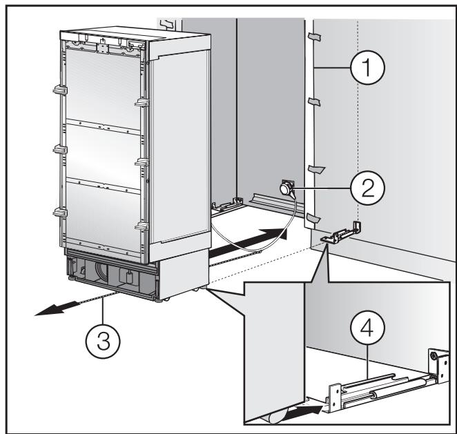 MIELE F 1811 Vi - F 1811 Vi - Placing the appliance in the niche - 2