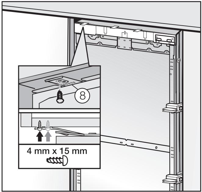 MIELE F 1811 Vi - F 1811 Vi - Securing the appliance in the niche - 1