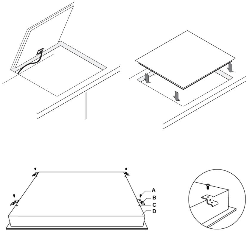 SAMSUNG NZ64F5RD9AB/EF - INSTALLATION DE L'APPAREIL SUR LE PLAN DE TRAVAIL - 4