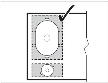 ELECTROLUX EIV95550  -  EIV95550 - Posicao correta dos tachos: - 1