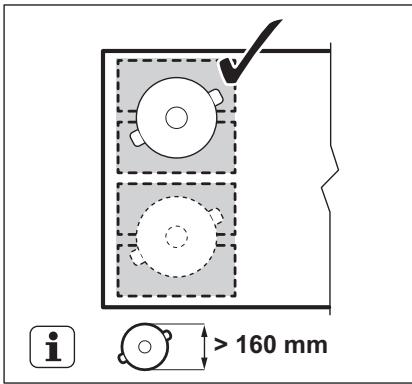 ELECTROLUX EIV95550  -  EIV95550 - Diamètre et position de l'ustensile de cuisine - 2