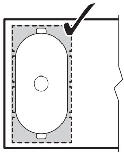 ELECTROLUX EIV95550  -  EIV95550 - Bonne position de l'ustensile de cuisine : - 1