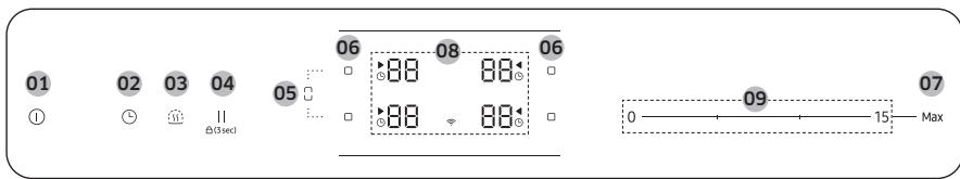 SAMSUNG NZ64B6058GK/U1 - NZ64B6056GK/U1 - NZ64B6058GK/U1 - Panneau de contrôle - 1