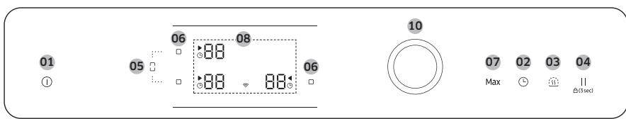 SAMSUNG NZ64B6058GK/U1 - NZ64B6056GK/U1 - NZ64B6058GK/U1 - Panneau de contrôle - 4