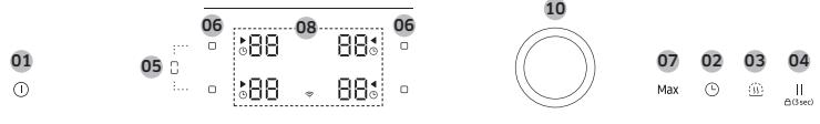 SAMSUNG NZ64B6058GK/U1 - NZ64B6056GK/U1 - NZ64B6058GK/U1 - Bedienfeld - 2
