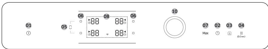 SAMSUNG NZ64B6058GK/U1 - NZ64B6056GK/U1 - NZ64B6058GK/U1 - Panneau de contrôle - 2