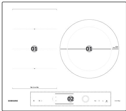 SAMSUNG NZ64B6058GK/U1 - NZ64B6056GK/U1 - NZ64B6058GK/U1 - Zone di cottura - 4