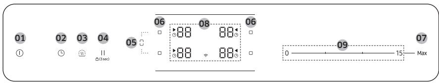 SAMSUNG NZ64B6058GK/U1  -  NZ64B6056GK/U1 -  NZ64B6058GK/U1 - Control panel - 1