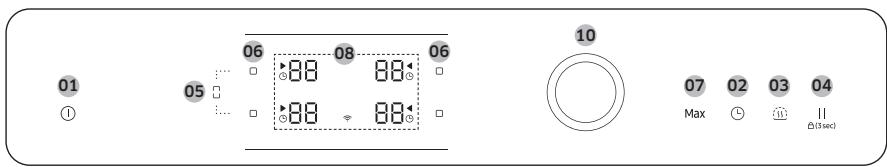 SAMSUNG NZ64B6058GK/U1  -  NZ64B6056GK/U1 -  NZ64B6058GK/U1 - Control panel - 2