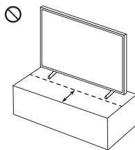 SAMSUNG THE FRAME QE43LS03A - THE FRAME QE50LS03A - THE FRAME QE55LS03A - THE FRAME QE65LS03A - QE75LS03A - Vorsichtsmaßnahmen beim Aufstellen eines Fernsehgeräts mit Standfuß - 2