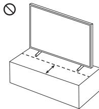 SAMSUNG THE FRAME QE43LS03A - THE FRAME QE50LS03A - THE FRAME QE55LS03A - THE FRAME QE65LS03A - QE75LS03A - Precauçoes ao instalar o televisor com uma base - 2